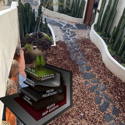  Impermeabilización de jardines verdes, uso de impermeabilizantes ecológicos Fester e Imper Payset.